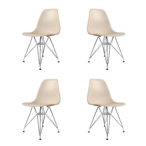 PACK 4 SILLAS TOWER CHROME ARENA EXTRA QUALITY