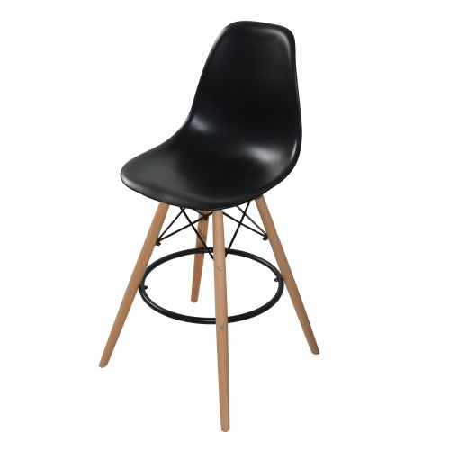 PACK 4 TABURETES TOWER WOOD NEGROS