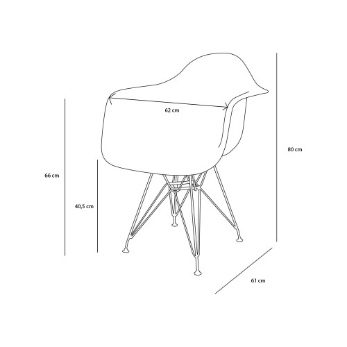 PACK 4 SILLONES TOWER CHROME CHOCOLATE