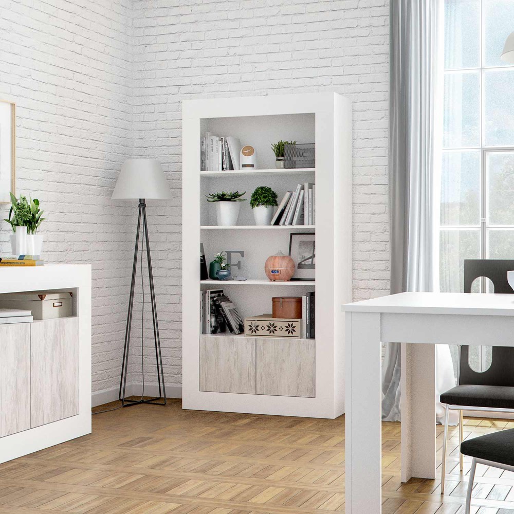 ESTANTERIA NEVA CON 2 PUERTAS - Estanterías y Vitrinas 