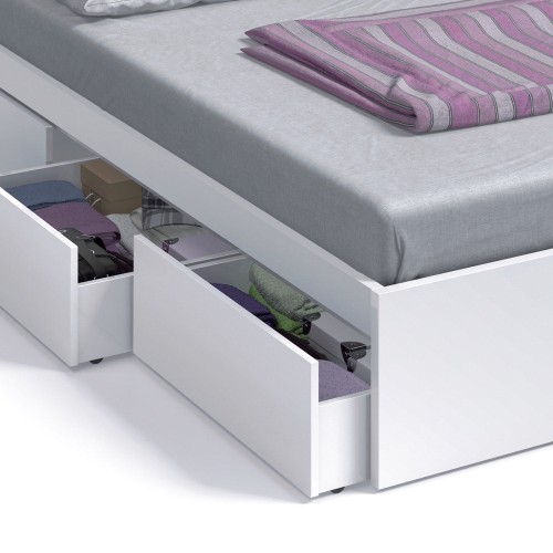 CAMA BLANCO ARTIK 150CM CON 4 CAJONES - Dormitorios 