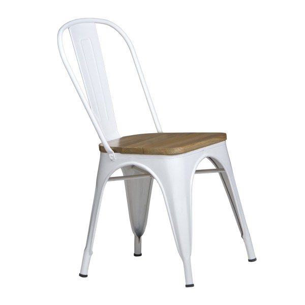 SILLA LANK WOOD BLANCA - Sillas Tólix 