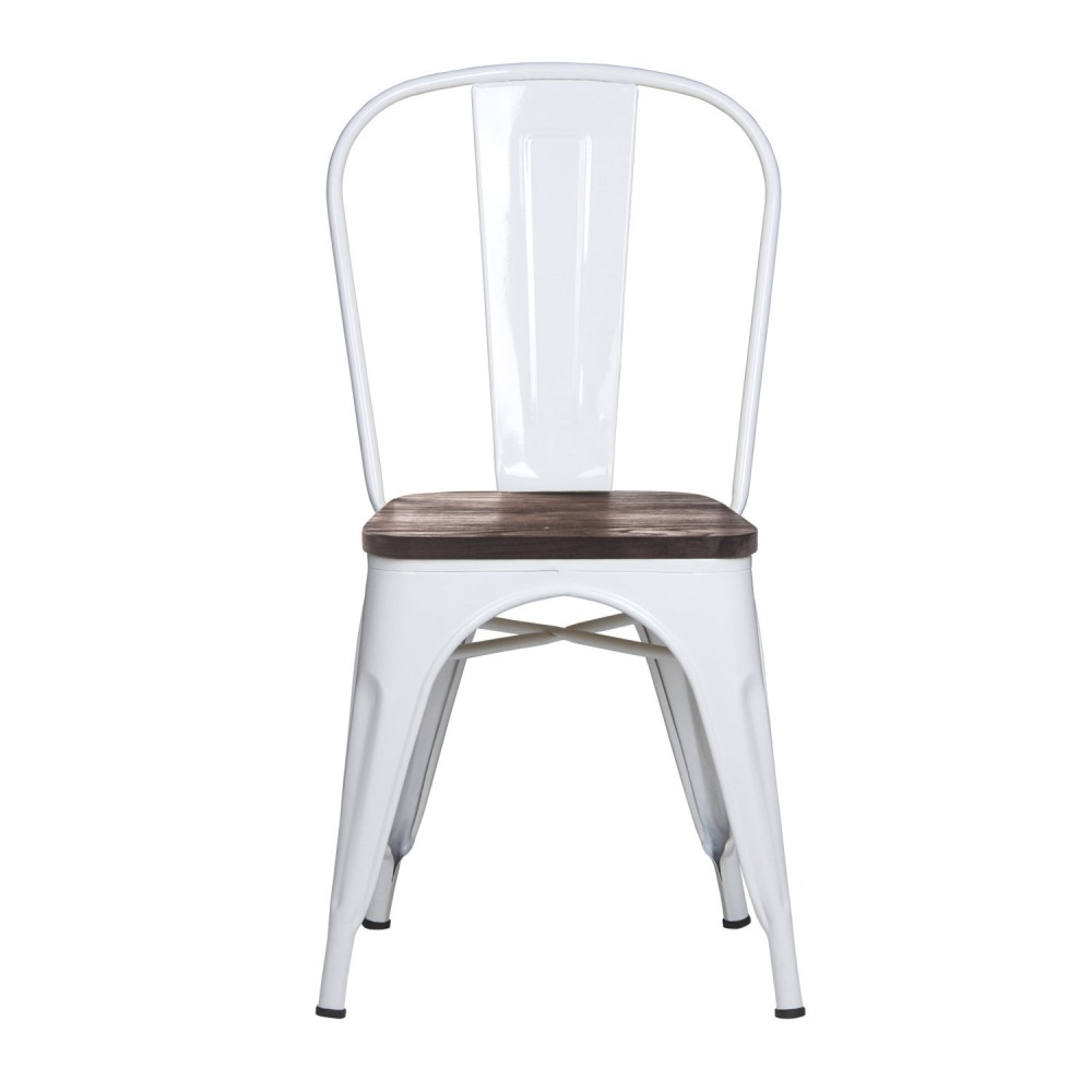 SILLA LANK DARK WOOD BLANCA - Sillas Tólix 