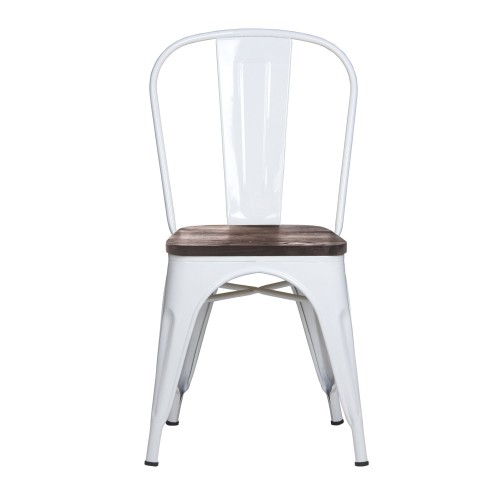SILLA LANK DARK WOOD BLANCA - Sillas Tólix 