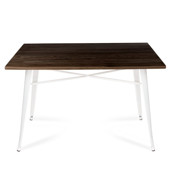 MESA LANK DARK WOOD BLANCA 120x80 CM - Mesas de Comedor 