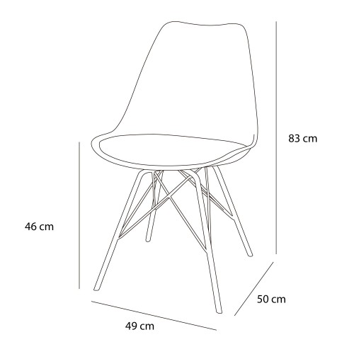 SILLA TOWER METAL COLOURS BLACK - Sillas Tower 