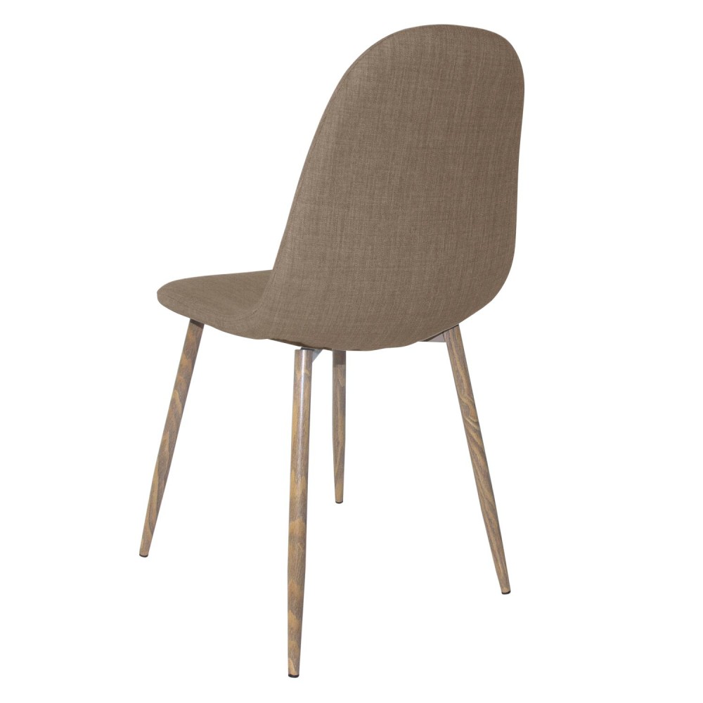 PACK MESA DE COMEDOR FOREST 140 CM Y 4 SILLAS TAPIZADAS CORO CAPUCCINO - Conjuntos Mesa y Sillas 