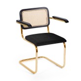 SILLA SKOL GOLD VELVET CON REPOSABRAZOS