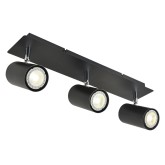 FOCO 3 LUCES NEGRO MADDOX - Lámparas colgantes y plafones 