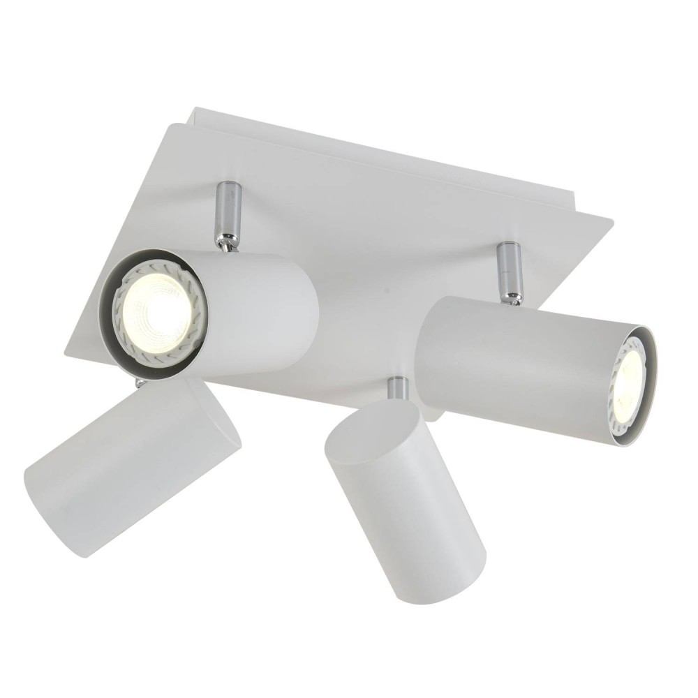 PLAFON 4 LUCES BLANCO MADDOX - Lámparas colgantes y plafones 