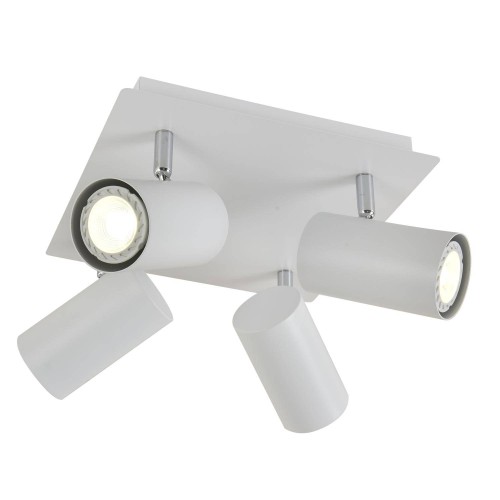 PLAFON 4 LUCES BLANCO MADDOX - Lámparas colgantes y plafones 