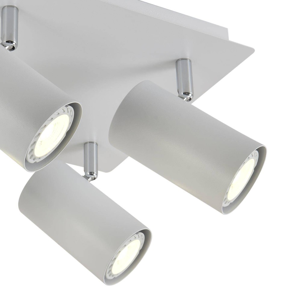 PLAFON 4 LUCES BLANCO MADDOX - Lámparas colgantes y plafones 