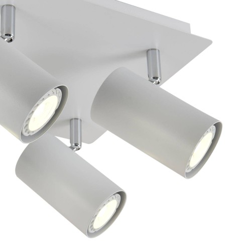 PLAFON 4 LUCES BLANCO MADDOX - Lámparas colgantes y plafones 