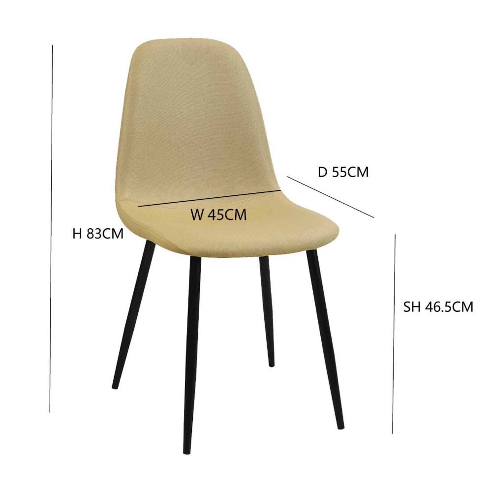 SILLA CORO CAPITONÉ BLACK - Sillas nórdicas 