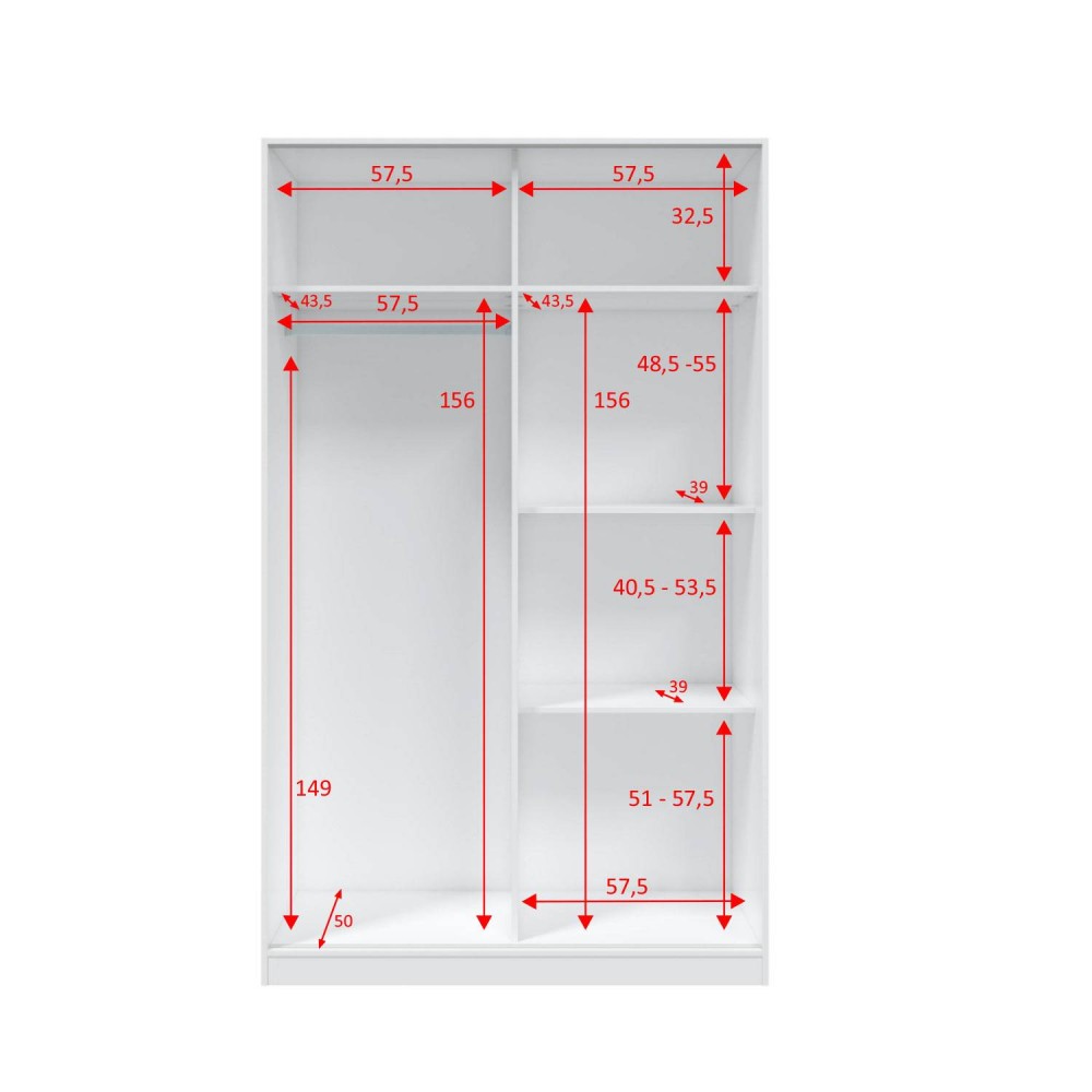 ARMARIO TOP BLANCO BRILLO - Armarios de Dormitorio 