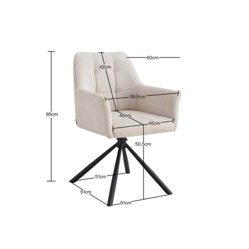 Sillón Giratorio asiento textil | Venta de Muebles Online