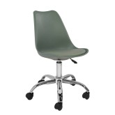 Silla de oficina New Tower en verde kale, con ruedas y altura regulable