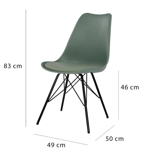 Silla Tower Wood Metal color kale | Venta de Muebles Online