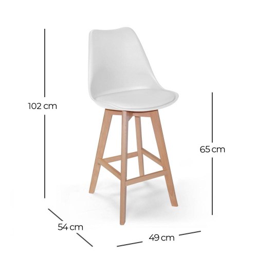 TABURETE MEDIO NEW TOWER WOOD - Taburetes de bar 
