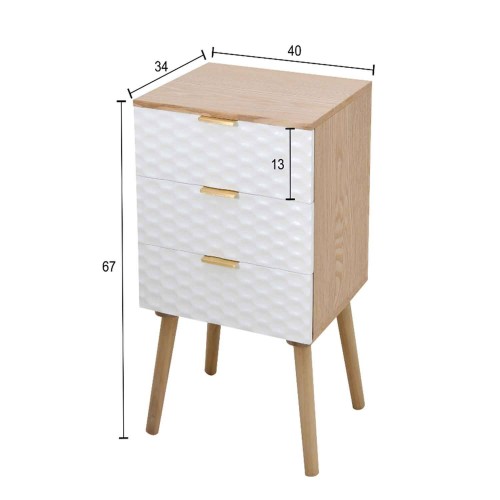 Mesita 3 cajones multifuncional | Venta de Muebles Online