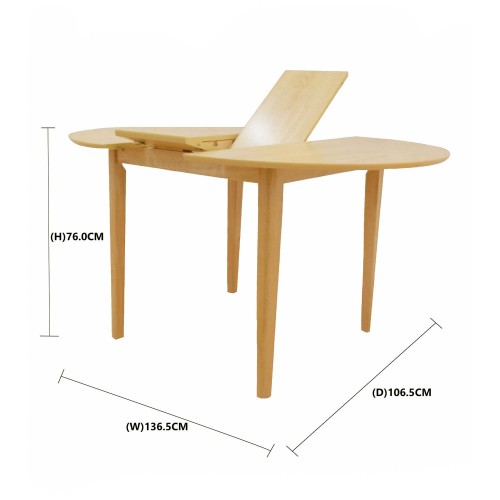 Mesa redonda extensible Zira natural | Venta de Muebles Online