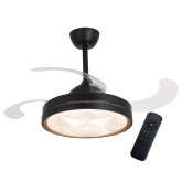 Ventilador Harper con 4 palas plegables y luz LED 38W, diseño elegante de techo