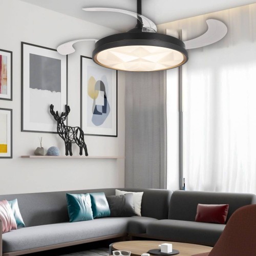 Ventilador 4 palas plegables LED 48W Harper | Venta de Muebles Online