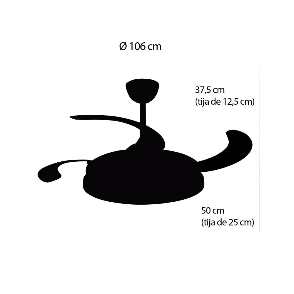 Ventilador 4 palas plegables LED 48W Harper | Venta de Muebles Online