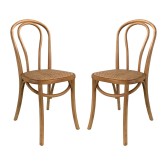 Pack de 2 sillas Folie en rattan natural, dúo artesanal estilo boho-chic