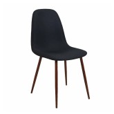Silla Coro capitoné en madera de nogal, tapizada con botones decorativos, estilo clásico elegante