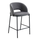 Taburete tapizado color gris | Venta de Muebles Online