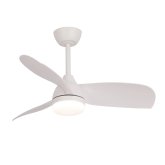 VENTILADOR 3 PALAS LED 17W VENTURA BLANCO