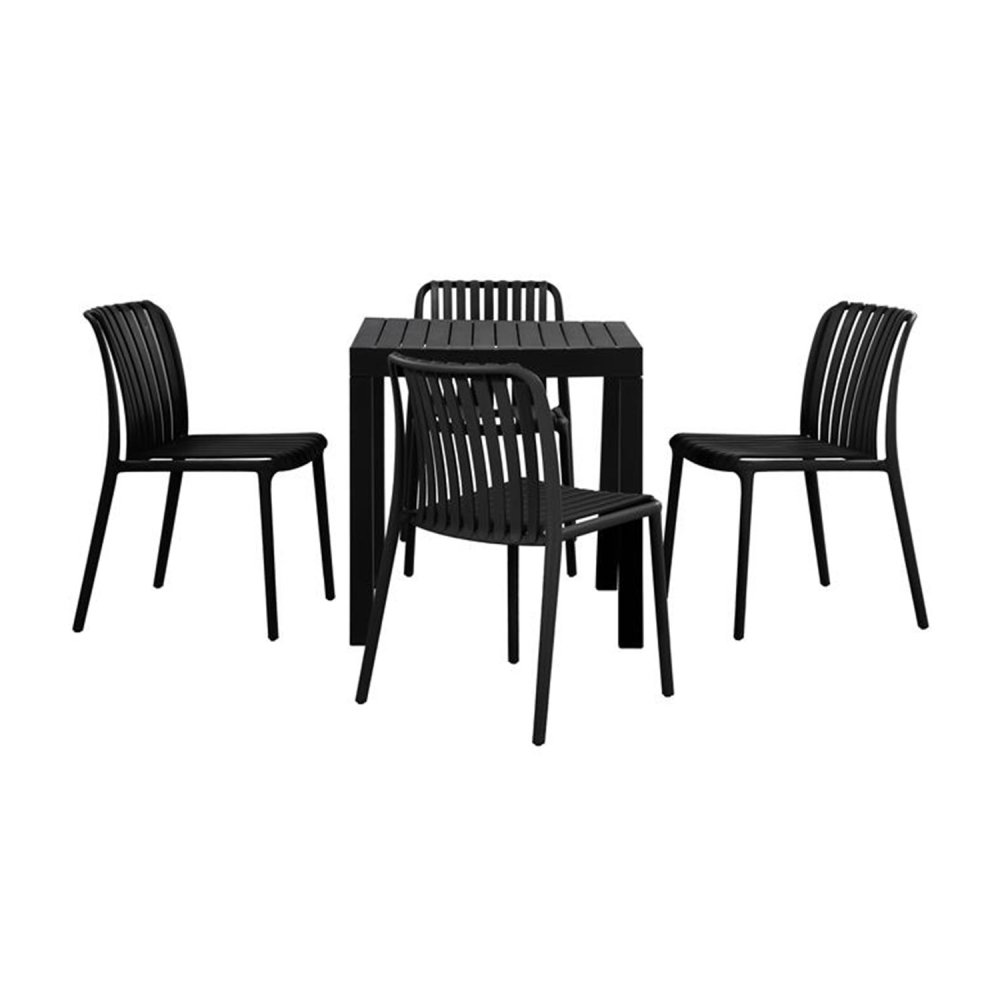 Silla Moderna Negra para Exterior e Interior | Diseño y Comodidad