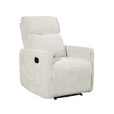 Sillón relax Indo en arena, reclinable con reposapiés para el descanso
