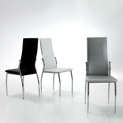 SILLA TAPIZADA BOSTON NEGRA