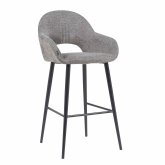 Taburete Altair Gris - Diseño Moderno - Patas Negras - UKUKHOME.com