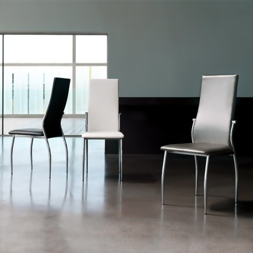 SILLA TAPIZADA BOSTON NEGRA