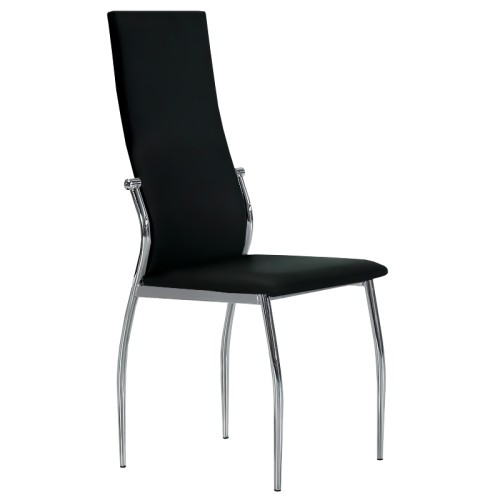 SILLA TAPIZADA BOSTON NEGRA