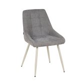 Silla Alma en gris con pata beige, diseño nórdico elegante y cómodo