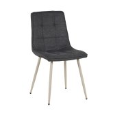 Silla Louise en gris marengo con pata beige, combinación sofisticada y actual