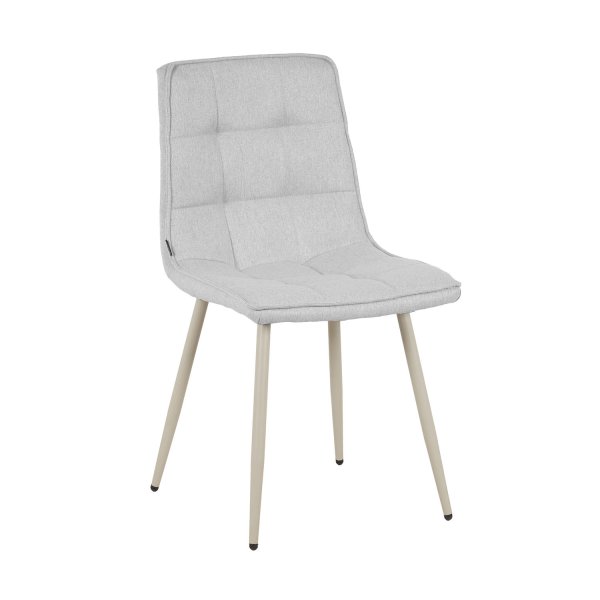 Silla Louise Gris Pata Beige - Silla tapizada de diseño moderno – UKUKHOME.COM