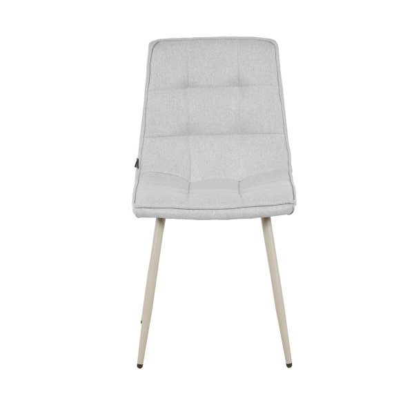 Silla Louise Gris Pata Beige - Silla tapizada de diseño moderno – UKUKHOME.COM 2