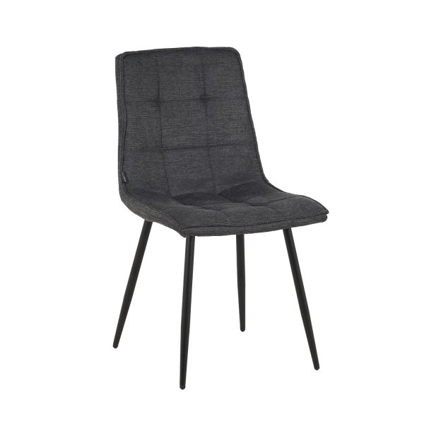 Silla Louise Gris Marengo Pata Negra - Silla tapizada de diseño moderno – UKUKHOME.COM