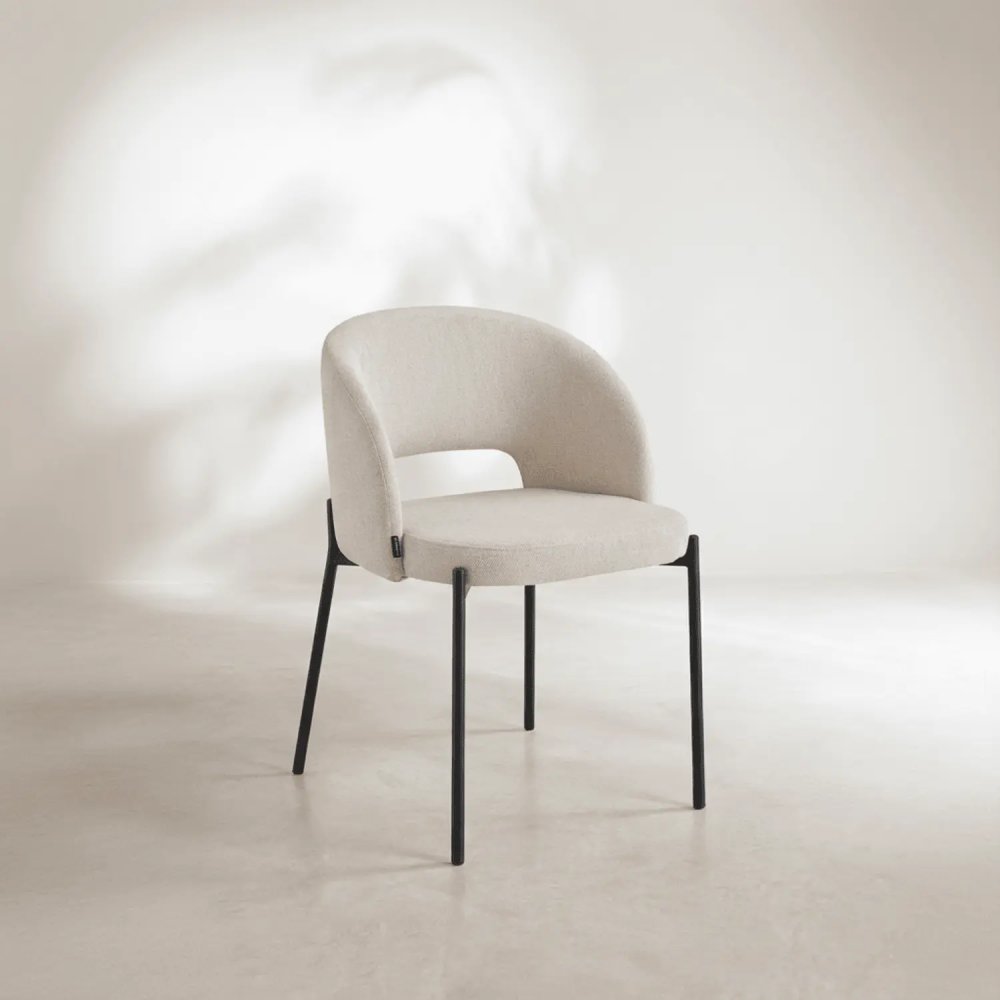 Silla tapizada color arena | Venta de Muebles Online