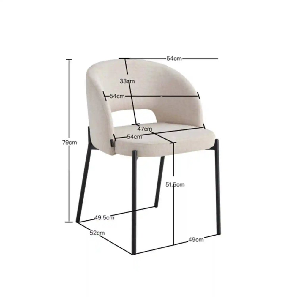 Silla tapizada color arena | Venta de Muebles Online