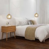 Lámpara colgante OKO en ámbar de 1 luz Ø15 cm, cristal soplado color ambar