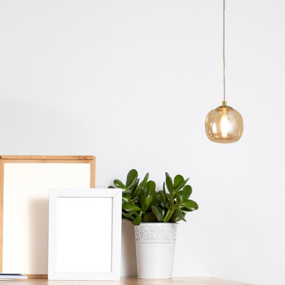 Lámpara Colgante Oko color Ámbar 1 Luz Ø10Cm - Lámpara colgante - UKUKHOME.com