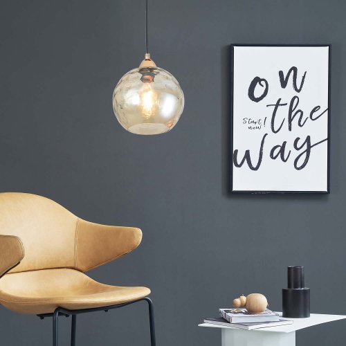 Lámpara Colgante 1 Luz Lyria Ámbar - Lámpara colgante - UKUKHOME.com