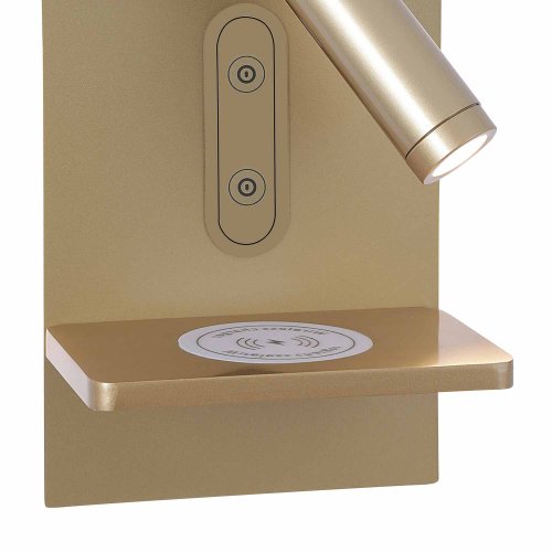 Aplique Led Táctil Dorado con Carga Inalámbrica 22Cm Eron - Aplique led - UKUKHOME.com