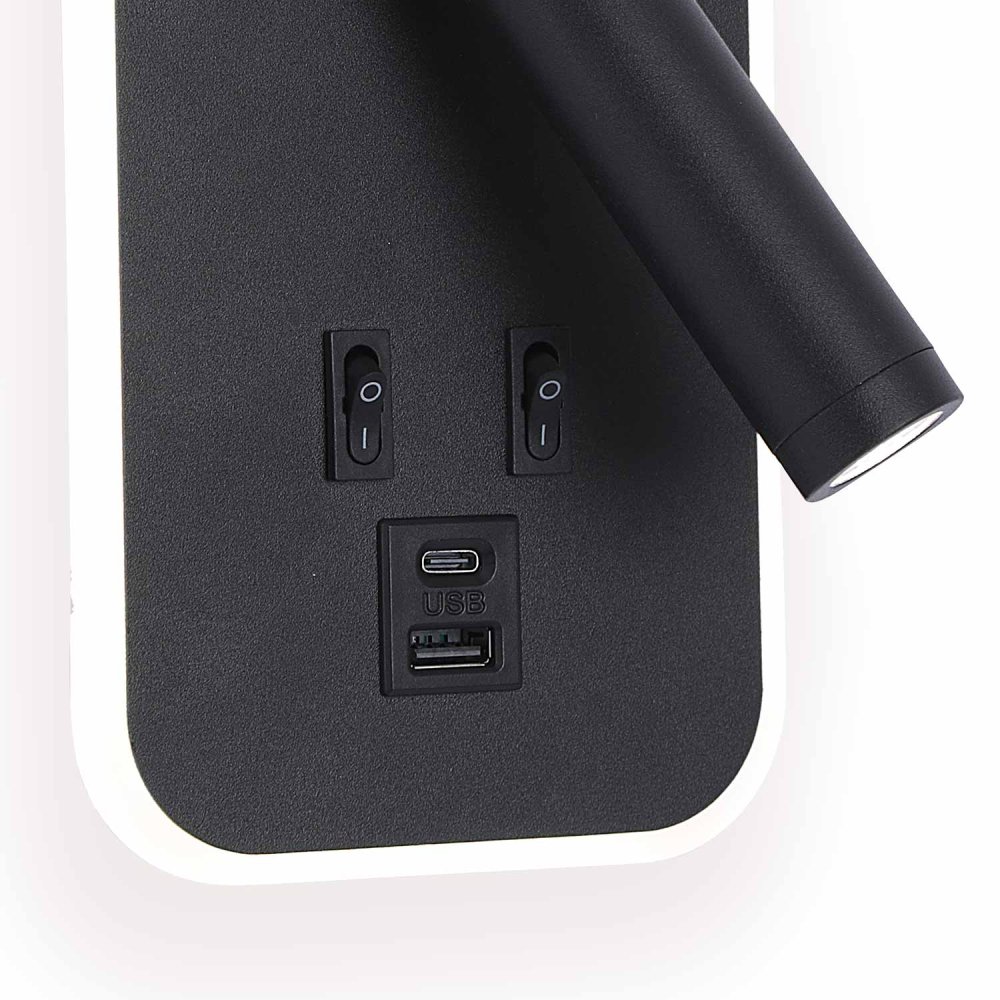 Aplique Led Negro con Usb Tanik - Aplique led - UKUKHOME.com